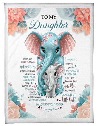 To My Daughter My Love Will Follow You Wherever You Go Fleece Blanket Gift For Family, Birthday, Daughter, - Thegiftio UK