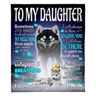 To My Daughter Loving You Fleece Blanket Family Gift Home Decor Bedding Couch Sofa Soft And Comfy Cozy - Thegiftio UK