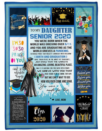 To My Daughter I m So Proud Of You Fleece Blanket Gift For Daughter Gift For Graduation Gift From Mom To Daughter - Thegiftio