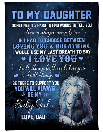 To My Daughter How Much You Mean To Be Fleece Blanket Family Gift Gift For Daughter Gift From Dad To Daughter - Thegiftio UK
