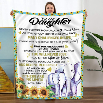 Daughter Gifts from Mom - Mothers Day Christmas Birthday Gift for Daughter, To My Daughter Blanket - Thegiftio