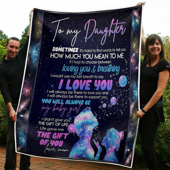 To My Daughter Motherhood The Gift Of You Gift From Mama Fleece Blanket Gift For Christmas, Home Decor - Thegiftio