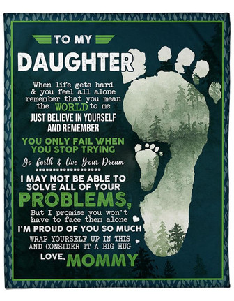 To My Daughter I Promise You Will Not Have To Face Them Alone Fleece Blanket Gift For Family, Birthday, Daughter - Thegiftio UK