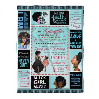To My Daughter There Was A Black Girl Who Stole My Heart Black Woman Gift Fleece Blanket Gift For Christmas - Thegiftio UK