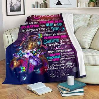 To My Daughter Remember You Are Braver Than You Think Fleece Blanket Gift For Family, Birthday, Daughter - Thegiftio UK