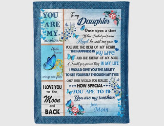 Daughter You Are My Sunshine Blanket, To My Daughter Blanket,Gift From Mom, Family Home Decor Bedding Couch Sofa Soft - Thegiftio UK