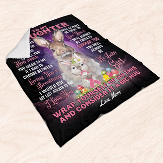 To My Daughter I Would Use My Last Breath To Say I Love You Fleece Blanket Gift For Family, Birthday, - Thegiftio UK