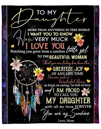To My Daughter I Want You To Know How Very Much I Love You Gift From Mom Fleece Blanket Gift For Christmas - Thegiftio UK