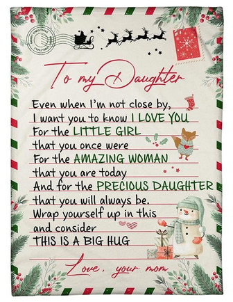 To My Daughter I Want You To Know I Love You Merry Christmas Fleece Blanket Gift For Christmas, Gift From Mom Home Decor - Thegiftio UK