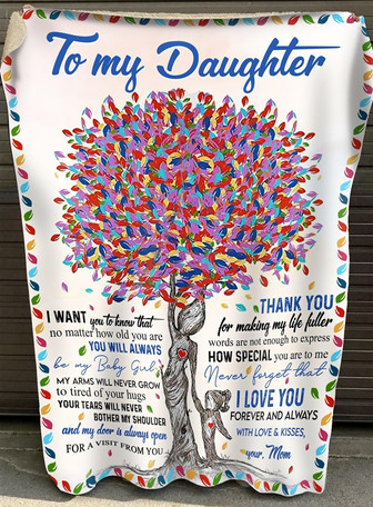 To My Daughter I Want You To Know That No Matter How Old You Are You Will Always Be My Baby Girl Fleece Blanket - Thegiftio UK