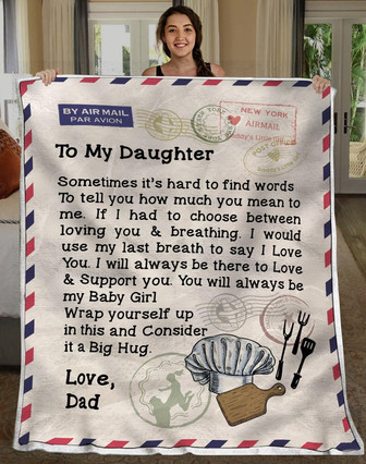 To My Daughter I Will Always Be There To Love And Support You Fleece Blanket, Christmas Gift, New Year - Thegiftio UK