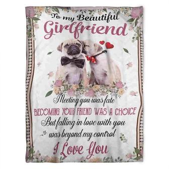 Dog Blanket, To My Girlfriend,Falling In Love With You Was Beyond My Control. I Love You, Gift For Girlfriend - Thegiftio UK