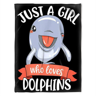 Dolphin Blanket. To My Girlfriend, Who Loves Dolphins. Gift For Girlfriend From Boyfriend Home Decor Bedding Couch - Thegiftio UK