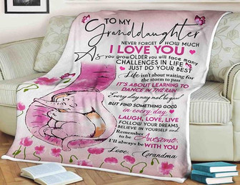 Elephant Blanket To My Granddaughter I Love You In Everyday Laugh Love Live I'll Always Be With You,Gift - Thegiftio UK
