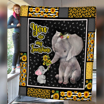 Elephant Fleece Blanket Throw Blanket Christmas Throw Blanket - Thegiftio UK
