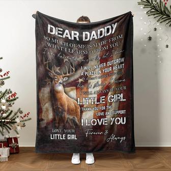 Father Day Blanket - Fleece Blanket for Dad from Daughter - So Much of Me is Made from Father Blanket - Thegiftio UK