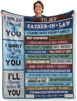 Father in Law Blanket Gifts from Daughter in Law, Being My Father in Law is The Only Gift, Birthday Father's Day Gifts for Father in Law - Thegiftio UK