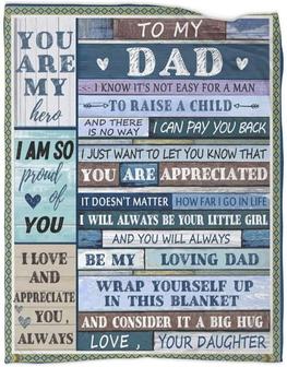 Father's Day Blanket - To My Dad Blanket from Daughter - Thegiftio UK