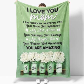 Floral Blanket For Mom I Love You, I'm Forever Grateful Your Love Mother's Day Blanket - Thegiftio UK