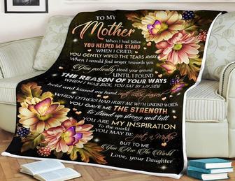 Flower Blanket To My Mother When The Reason Of Your Ways, When I Was Sick, You Sat By My Side, Gift For Mother Family - Thegiftio UK