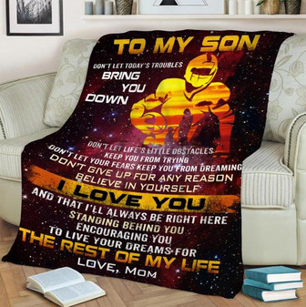Football To My Son The Rest Of My Life Blanket Gift For Son From Mom Birthday Gift Home Decor Bedding Couch Sofa Soft - Thegiftio UK