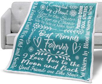 Friendship Gift Blanket for Women Unique, Bestie, BFF, Sister, Mom, Aunt, Couples, Girlfriend I Best Friend Birthday Gift Blanket (Teal, Fleece) - Thegiftio UK