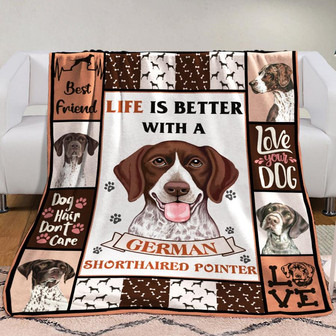 German Shorthaired Pointer Dog Fleece Blanket Throw Blanket Christmas Throw Blanket - Thegiftio UK