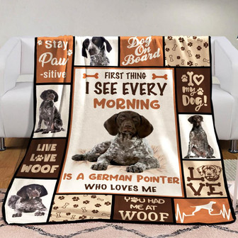 German Shorthaired Pointer Dog Fleece Blanket Throw Blanket Christmas Throw Blanket - Thegiftio UK