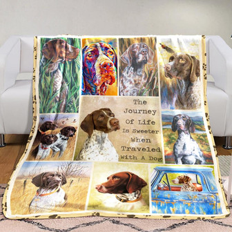 German Shorthaired Pointer Dog Fleece Blanket Throw Blanket Christmas Throw Blanket - Thegiftio UK