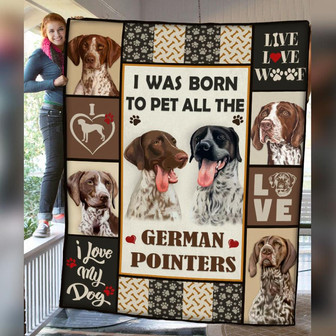 German Shorthaired Pointer Dog Fleece Blanket Throw Blanket Christmas Throw Blanket - Thegiftio UK