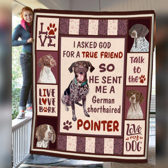 German Shorthaired Pointer Dog Fleece Blanket Throw Blanket Christmas Throw Blanket - Thegiftio UK