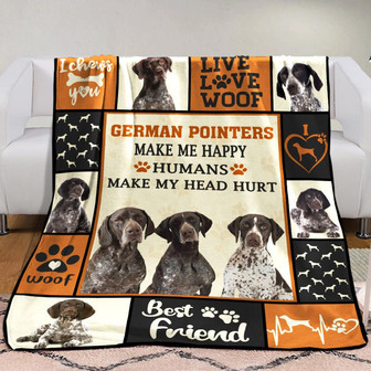 German Shorthaired Pointer Dog Fleece Blanket Throw Blanket Christmas Throw Blanket - Thegiftio UK