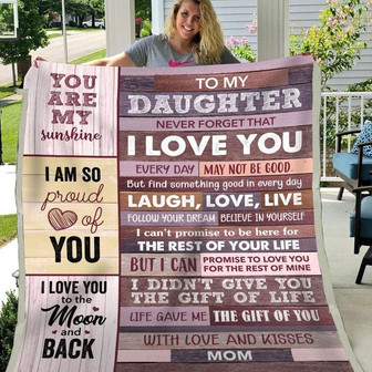 Gift For Daughter Never Forget That I Love You - Blanket - Thegiftio UK
