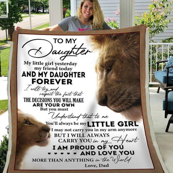 Gift For Daughter My Little Girl Yesterday My Friend Today From Dad - Blanket - Thegiftio