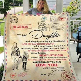 Gift For Daughter My Little Girl Yesterday My Friend Today From Mom - Blanket - Thegiftio
