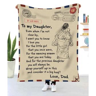 Gift For Daughter Pencil Art Even When I'm Not Close By I Want You To Know I Love You - Blanket - Thegiftio UK