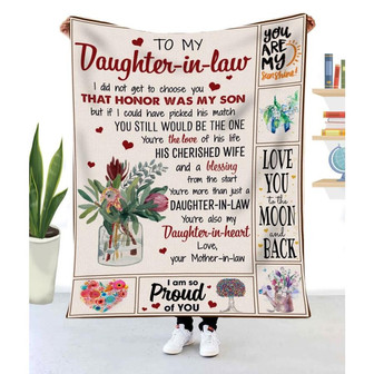 Gift For Daughter-In-Law You're Also My Daughter-In-Heart - Blanket - Thegiftio UK