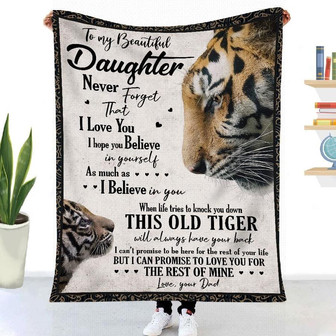 Gift For Daughter Tiger Art Never Forget That I Love You - Blanket - Thegiftio UK