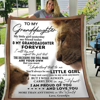 Gift For Granddaughter My Little Girl Yesterday My Friend Today From Grandpa - Blanket - Thegiftio