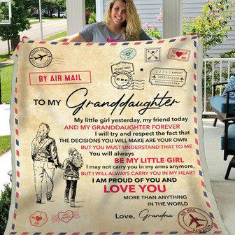 Gift For Granddaughter My Little Girl Yesterday My Friend Today From Grandma - Blanket - Thegiftio