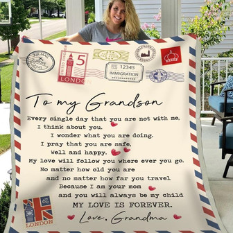 Gift For Grandson Every Single Day That You Are Not With Me I Think About You - Blanket - Thegiftio UK