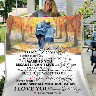 Gift For Husband I Didn't Marry You So I Could Live With You - Blanket - Thegiftio UK