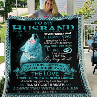 Gift For Husband I'Ll Love You Till My Last Breath - To My Husband Blanket From Wife - Thegiftio UK