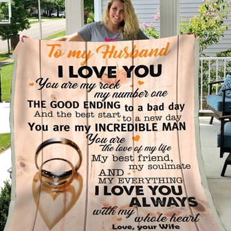 Gift For Husband I Love You Always With My Whole Heart - To My Husband Blanket - Thegiftio UK