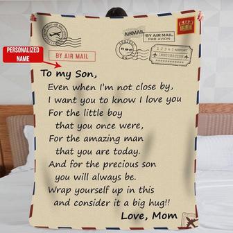 Gift For Son Even When I'm Not Close By I Want You To Know I Love You - Blanket - Personalized Name - Thegiftio UK