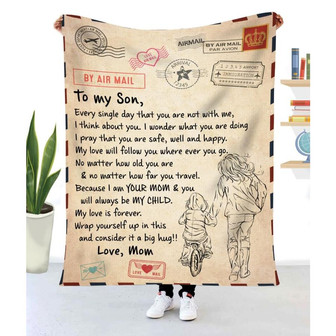 Gift For Son Every Single Day That You Are Not With Me I Think About You - Blanket - Thegiftio UK