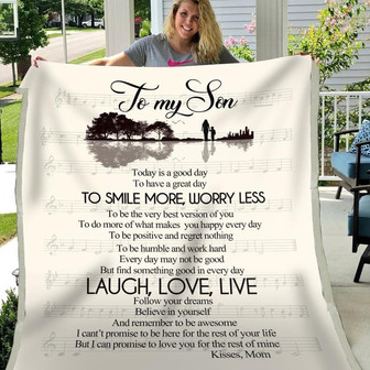 Gift For Son Today Is A Good Day To Have A Great Day - Blanket - Thegiftio UK