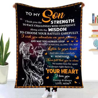 Gift For Son I Wish You The Strength To Face Challenges With Confidence - Blanket - Thegiftio UK