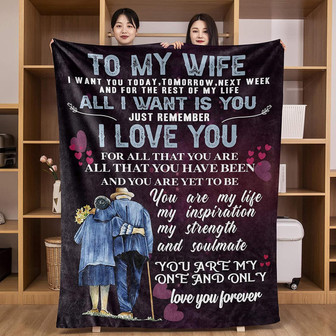 Gift To My Wife Blanket - Gifts for Wife Women Valentines Day Blanket from Husband Anniversary Valentines Day Gift for Her - Thegiftio UK
