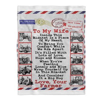 Gift For Wife Blanket, To My Wife Inside This Blanket Is A Piece, Farmer's Wife Premium Fleece Blanket - Thegiftio UK